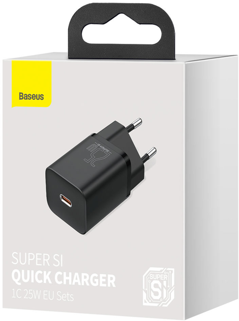 Зарядне Baseus Super Si 1Type-C PD25W QC3.0 чорний CCSP020101), зображення 6