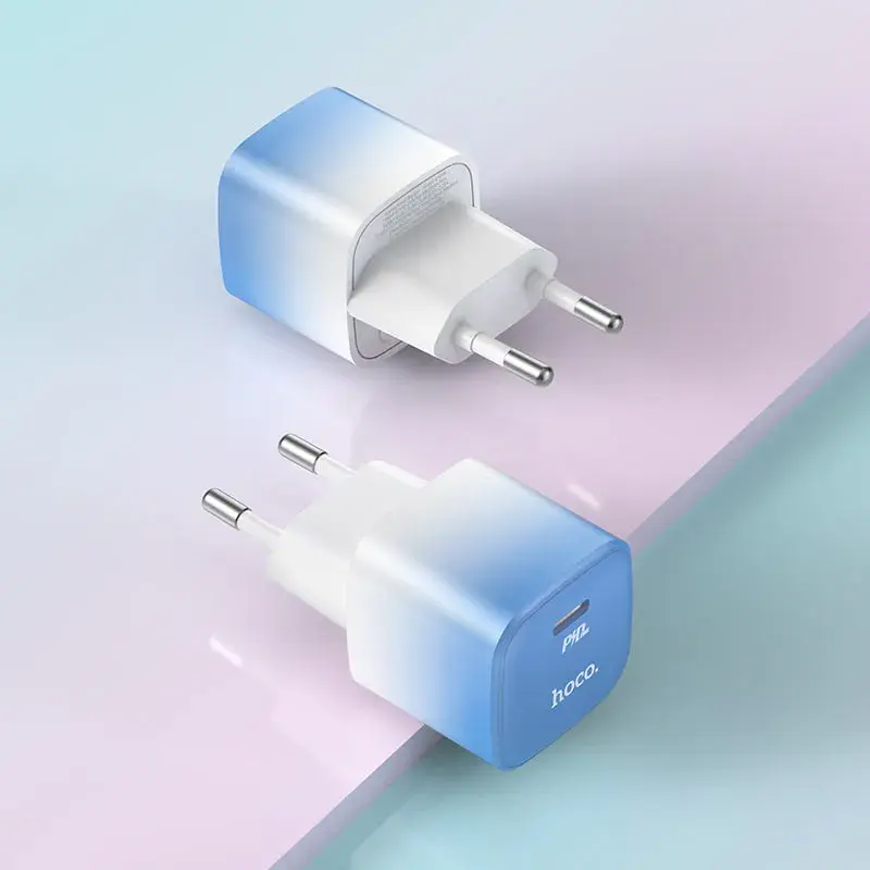 Мережеве Зарядне HOCO C101A Type C 3А PD20W QC3.0 Blue), зображення 4