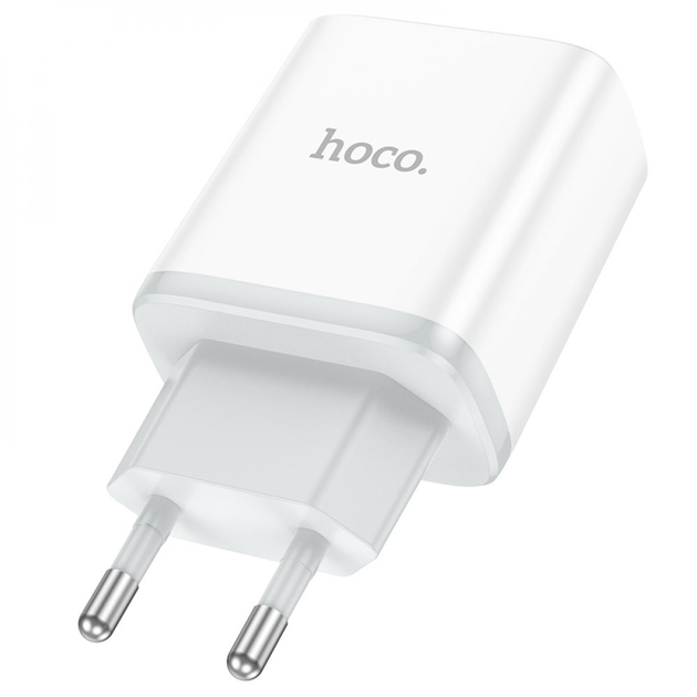 Зарядне HOCO C104A Type C QC 3.0 PD20W 3A білий), зображення 4 Зарядне HOCO C104A Type C QC 3.0 PD20W 3A білий), зображення 4