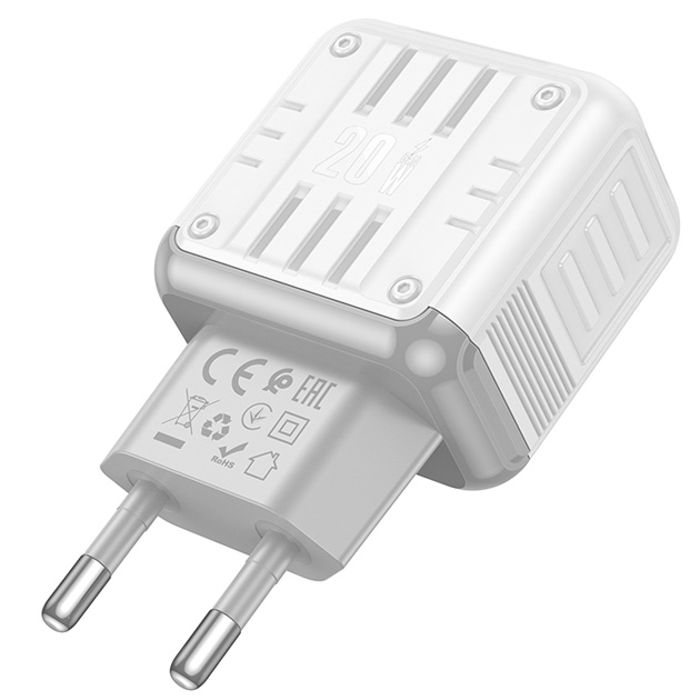 Зарядне HOCO C135A 1USB/1C PD 20W QC3.0 білий), зображення 5