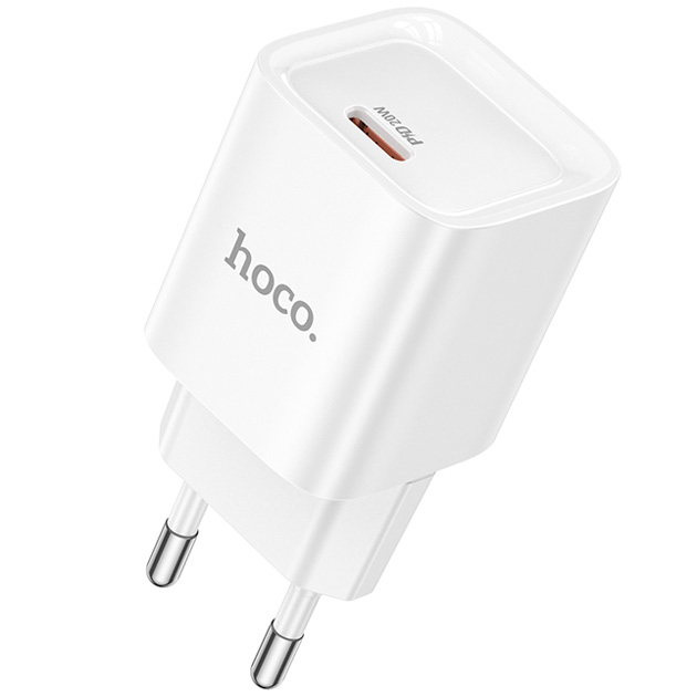 Зарядне HOCO C146A 1Type-C 3А QC 3.0 PD 20W бiлий від батарейки.com.ua