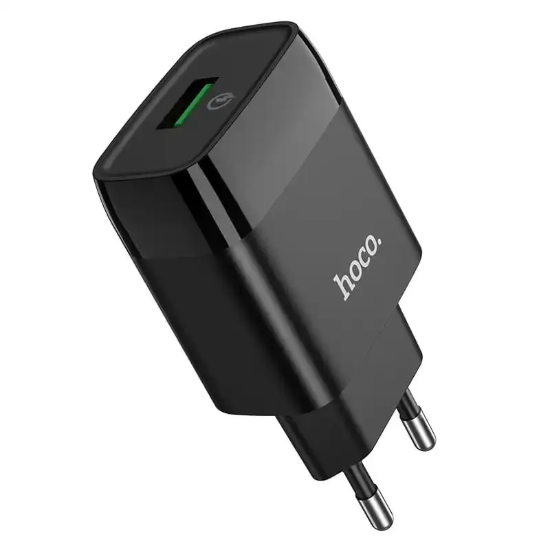 Зарядне HOCO C72Q Glorious 1USB QC3.0 18W Чорний), зображення 3 Зарядне HOCO C72Q Glorious 1USB QC3.0 18W Чорний), зображення 3
