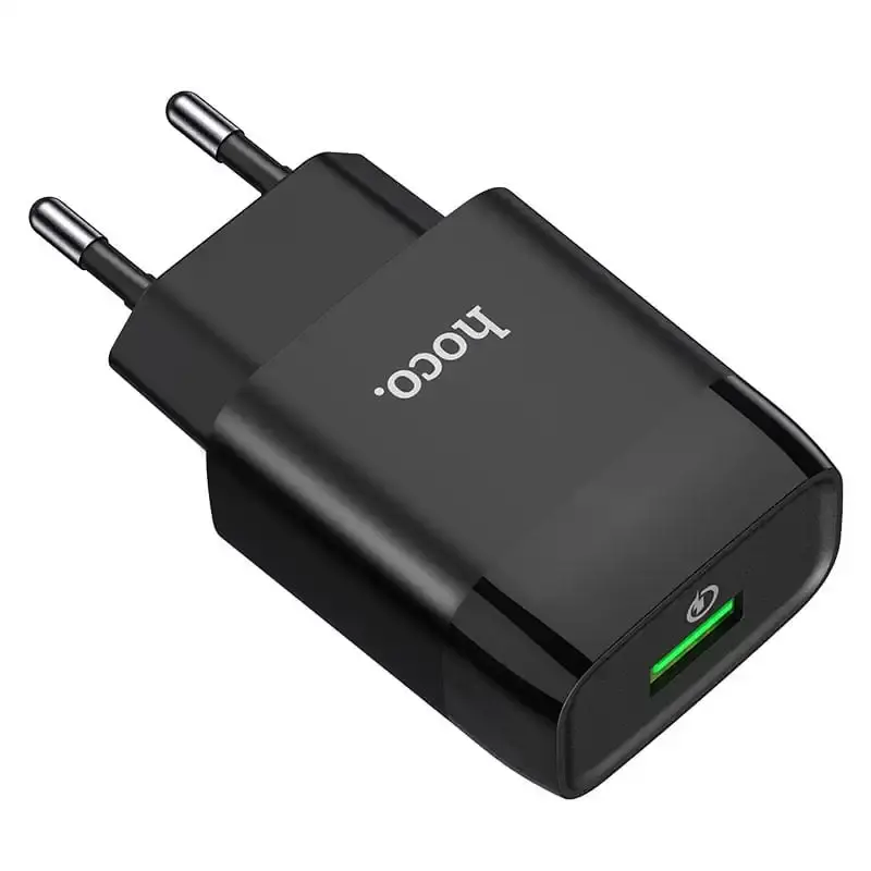Зарядне HOCO C72Q Glorious 1USB QC3.0 18W Чорний), зображення 4 Зарядне HOCO C72Q Glorious 1USB QC3.0 18W Чорний), зображення 4