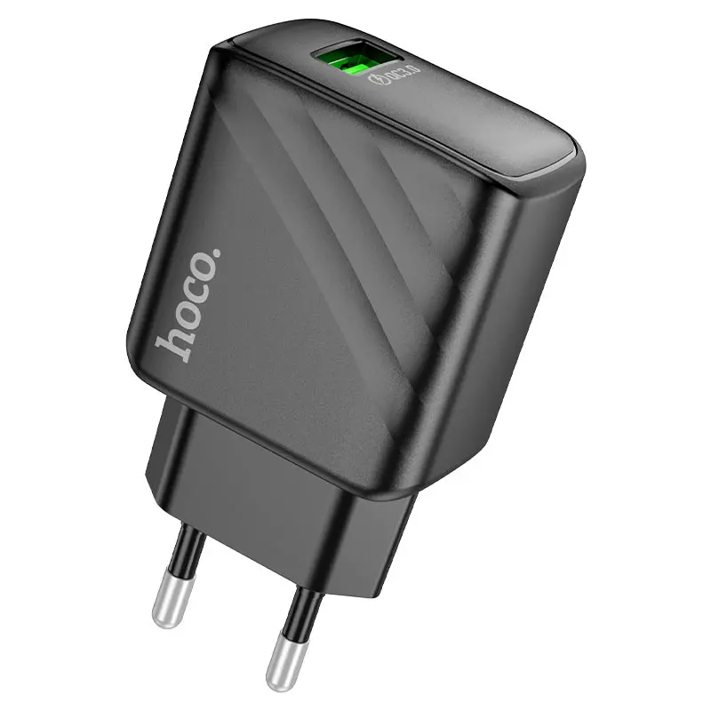 Мережеве зарядне HOCO CS21A 1USB QC3.0 18W black), зображення 2