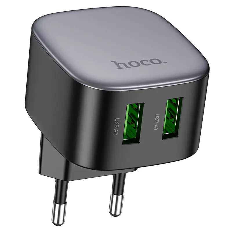 Зарядне HOCO CS34A 2USB 3А QC3.0 18W чорний), зображення 2 Зарядне HOCO CS34A 2USB 3А QC3.0 18W чорний), зображення 2