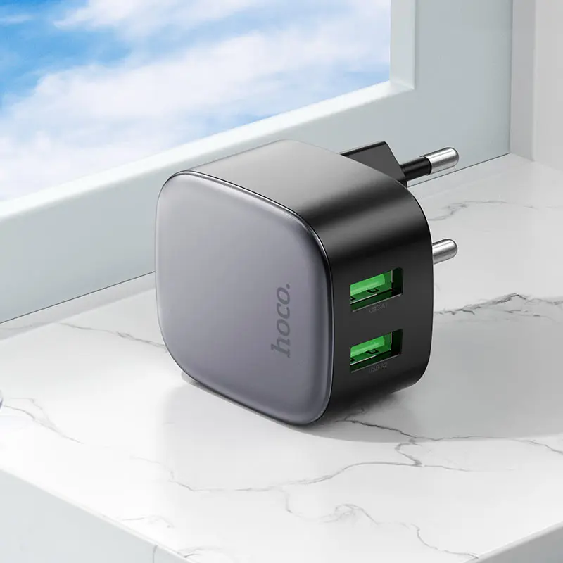 Зарядне HOCO CS34A 2USB 3А QC3.0 18W чорний), зображення 5 Зарядне HOCO CS34A 2USB 3А QC3.0 18W чорний), зображення 5