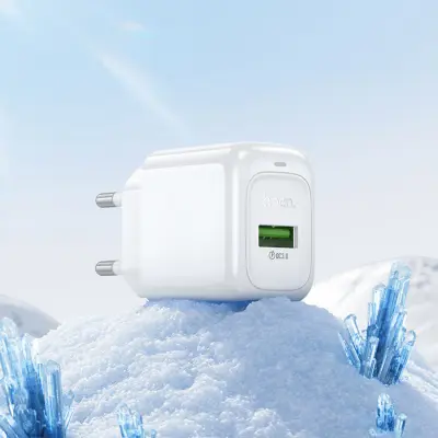 Зарядне HOCO CS52A 1USB 18W QC3.0 білий), зображення 5 Зарядне HOCO CS52A 1USB 18W QC3.0 білий), зображення 5