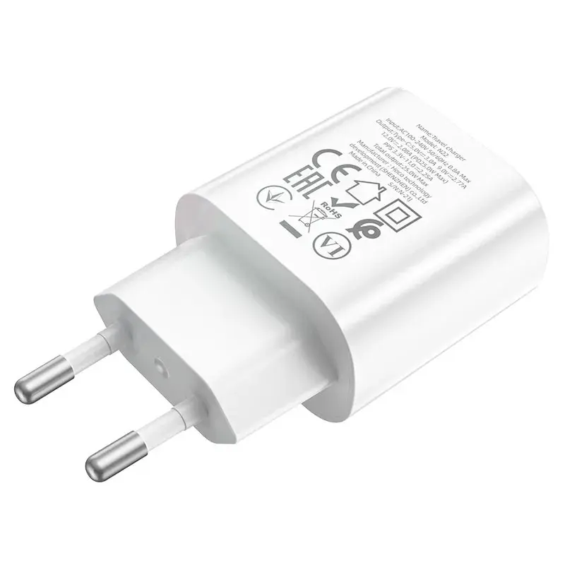 Зарядне HOCO N22 PD25W (Type-C 25W) з кабелем Type-C біла), зображення 6