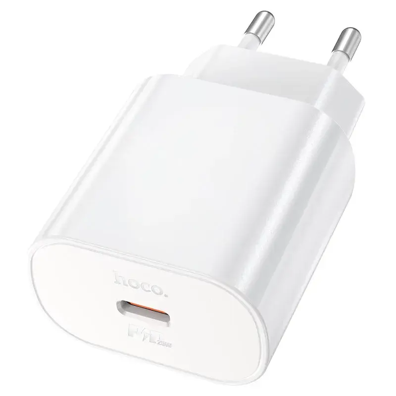 Зарядне HOCO N22 PD25W (Type-C 25W) з кабелем Type-C біла), зображення 7