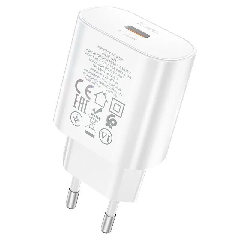 Зарядне HOCO N22 PD25W біла), зображення 5 Зарядне HOCO N22 PD25W біла), зображення 5