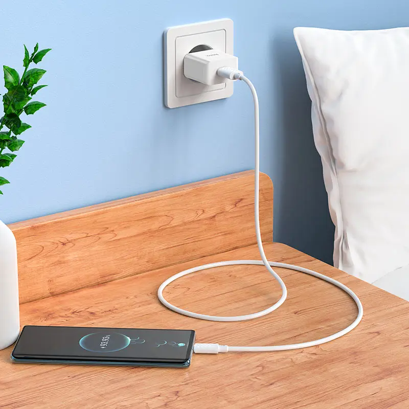 Зарядне Hoco C106A 1USB 2,1A кабель Type-C White), зображення 7 Зарядне Hoco C106A 1USB 2,1A кабель Type-C White), зображення 7