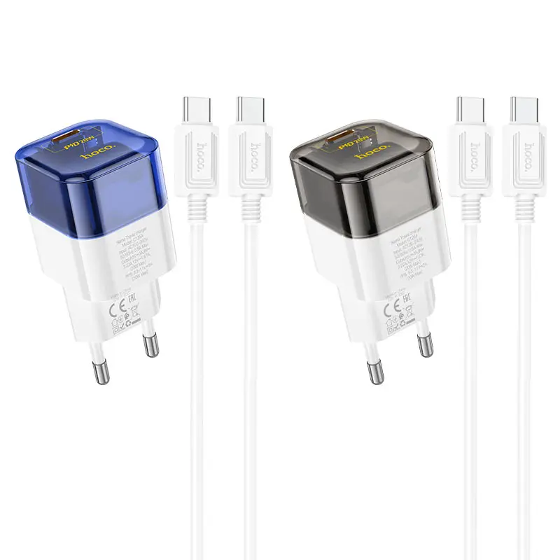 Мережеве Зарядне Hoco C125A PD20W QC3.0 з кабелем Type-C), зображення 4 Мережеве Зарядне Hoco C125A PD20W QC3.0 з кабелем Type-C), зображення 4