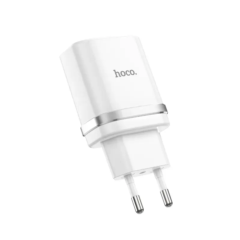 Зарядне Hoco C12Q Smart (1USB 3A QC3.0 18W) з кабелем Type-C біла), зображення 6