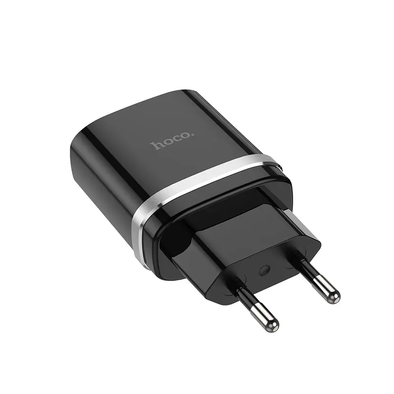 Мережеве Зарядне Hoco C12Q Smart 1USB 3A QC3.0 18W Black, з кабелем Micro USB), зображення 8