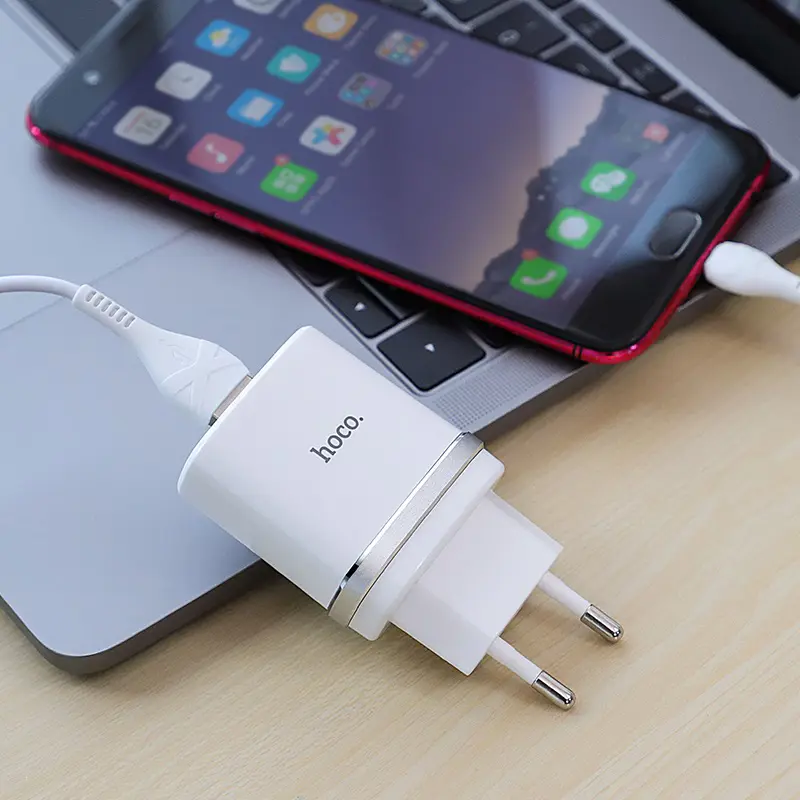 Зарядне Hoco C12Q Smart 1USB 3A QC3.0 18W White кабель Micro), зображення 5