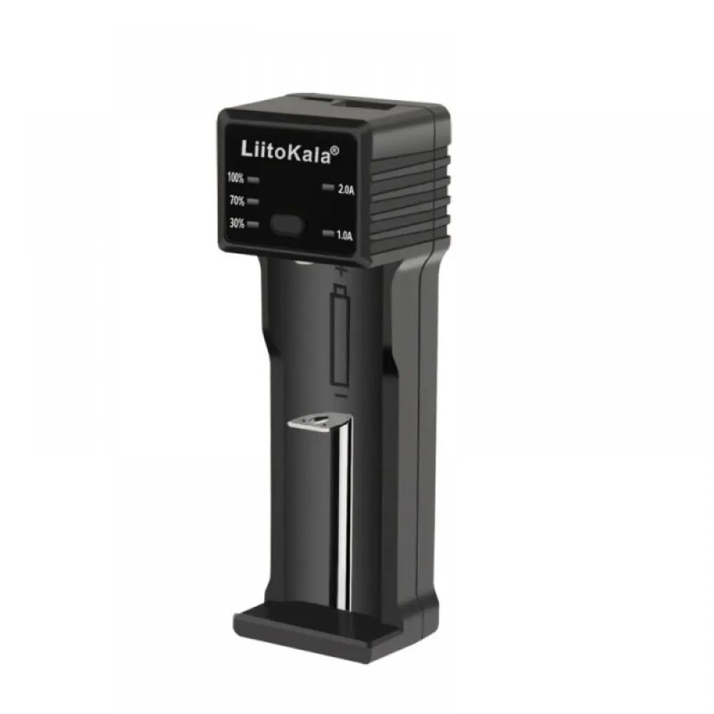 Зарядне LiitoKala Lii-100C для 1 елемента 10440-26700 Ni-Mh, Li-Ion, Li-Fe, від USB, 1-2А), зображення 3