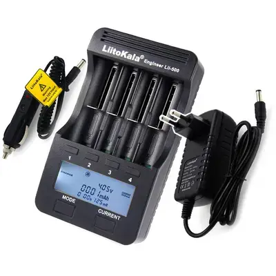Зарядне LiitoKala Lii-500 1-4 елементів 10440-26650 Ni-Mh, Li-Ion, Li-Fe + ПаверБанк