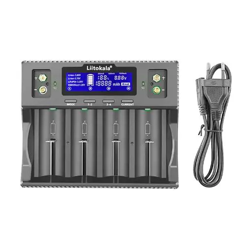 Зарядне LiitoKala Lii-D4XL 1-4 елементів 10440-33700 Ni-Mh, Li-Ion, Li-Fe), зображення 6 Зарядне LiitoKala Lii-D4XL 1-4 елементів 10440-33700 Ni-Mh, Li-Ion, Li-Fe), зображення 6