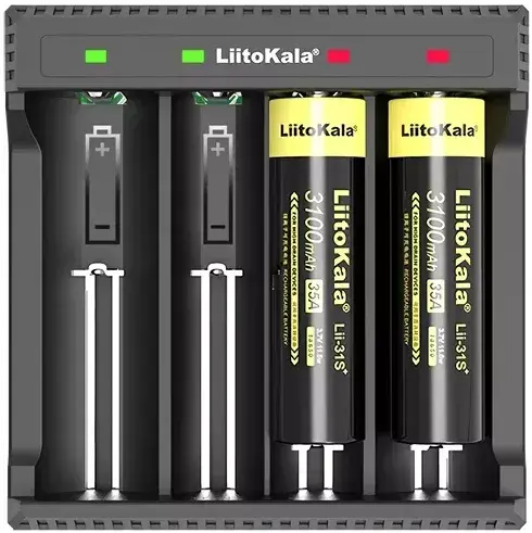 Зарядне LiitoKala Lii-L4 для 1-4 елементів 10440-26650 Li-Ion від USB), зображення 3