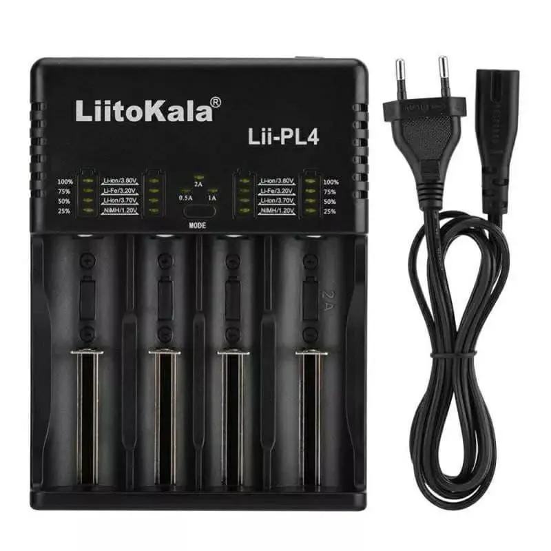 Зарядне LiitoKala Lii-PL4 для 1-4 елементів 10440-26650 Ni-Mh, Li-Ion, Li-Fe), зображення 7 Зарядне LiitoKala Lii-PL4 для 1-4 елементів 10440-26650 Ni-Mh, Li-Ion, Li-Fe), зображення 7