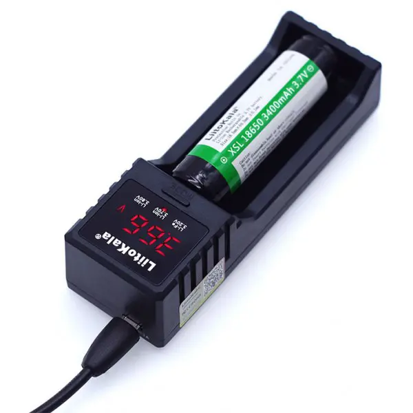 Зарядне LiitoKala Lii-S1 для 1 елемента Ni-Mh, Li-Ion, Li-Fe від USB), зображення 4
