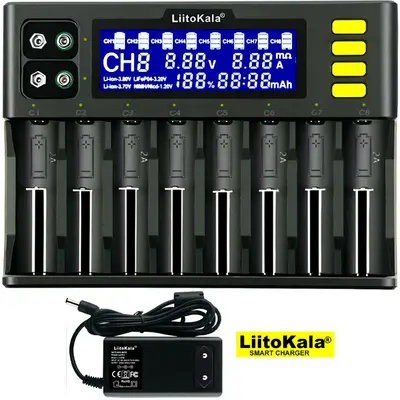Зарядне LiitoKala Lii-S8 для 1-8 елементів Ni-Mh, Li-Ion, Li-Fe), зображення 3