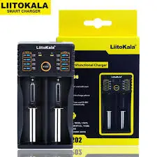 Зарядне LiitoKala Lii-202 для 2 елементів 10440-26650, Ni-Mh, Li-Ion, Li-Fe, від USB +ПоверБанк), зображення 3