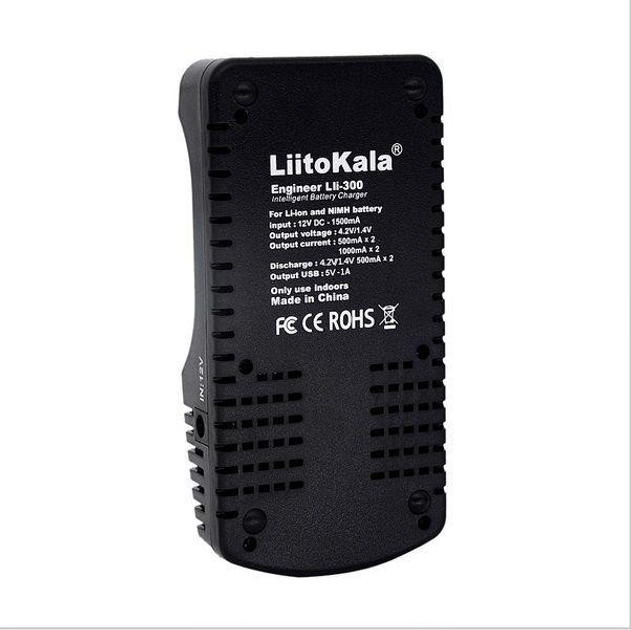 Зарядне LitoKala Lii-300 для 2 елементів Ni-Mh, Li-Ion, Li-Fe ПоверБанк), зображення 6