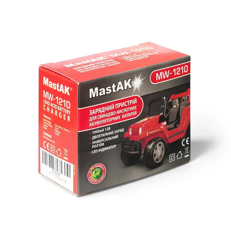 Зарядне MASTAK MW-1210 для AGM, GEL акумуляторів 12V 1000mAh), зображення 4 Зарядне MASTAK MW-1210 для AGM, GEL акумуляторів 12V 1000mAh), зображення 4