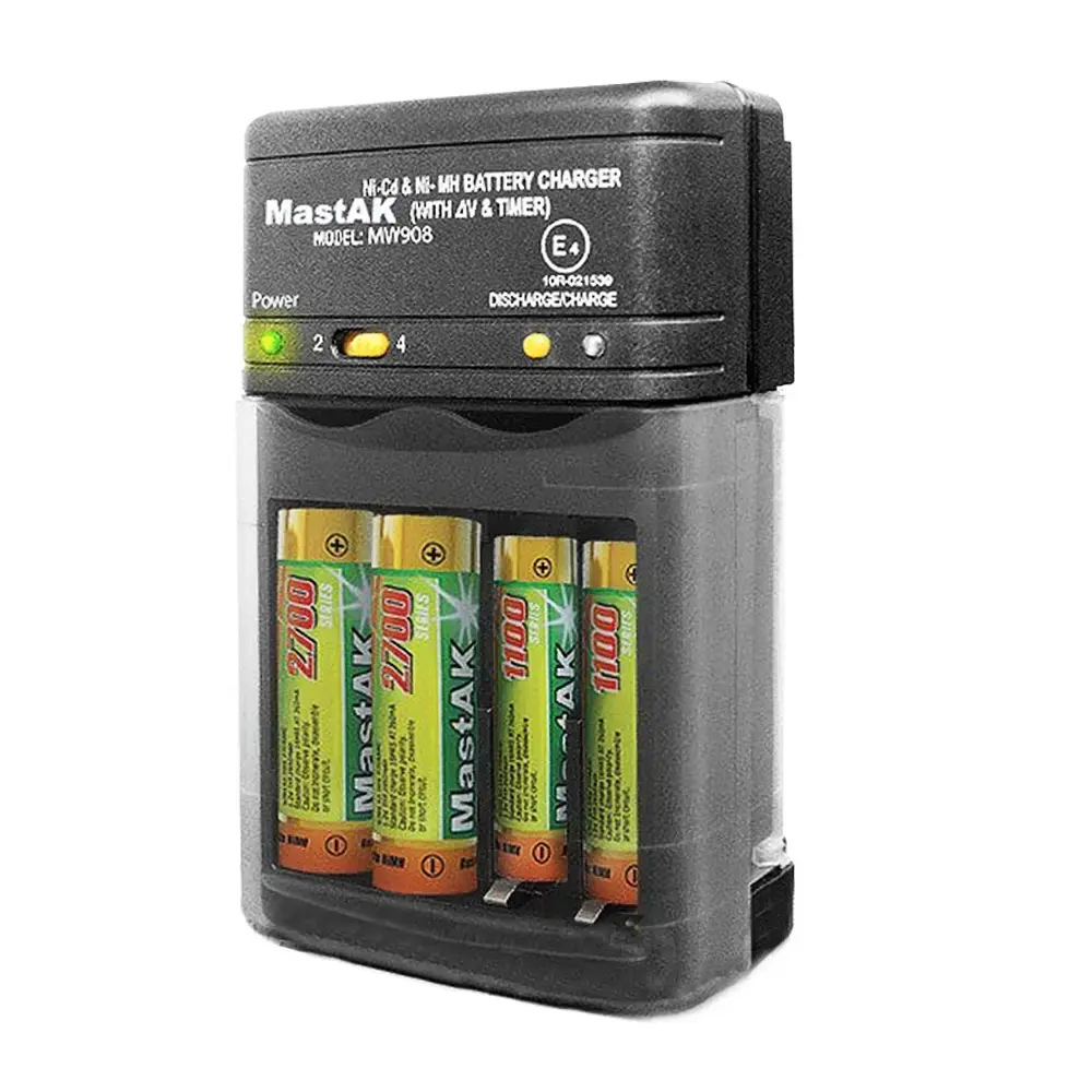 Зарядне MASTAK MW-908 для 1-4 елементів АА, ААА Ni-Mh, Ni-Сd), зображення 4