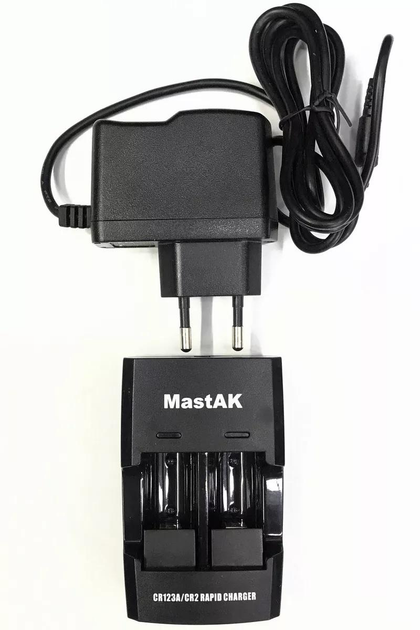 Зарядне MastAK MTL-123 для 2 елементів RCR123, RCR2 Li-Fe), зображення 3 Зарядне MastAK MTL-123 для 2 елементів RCR123, RCR2 Li-Fe), зображення 3
