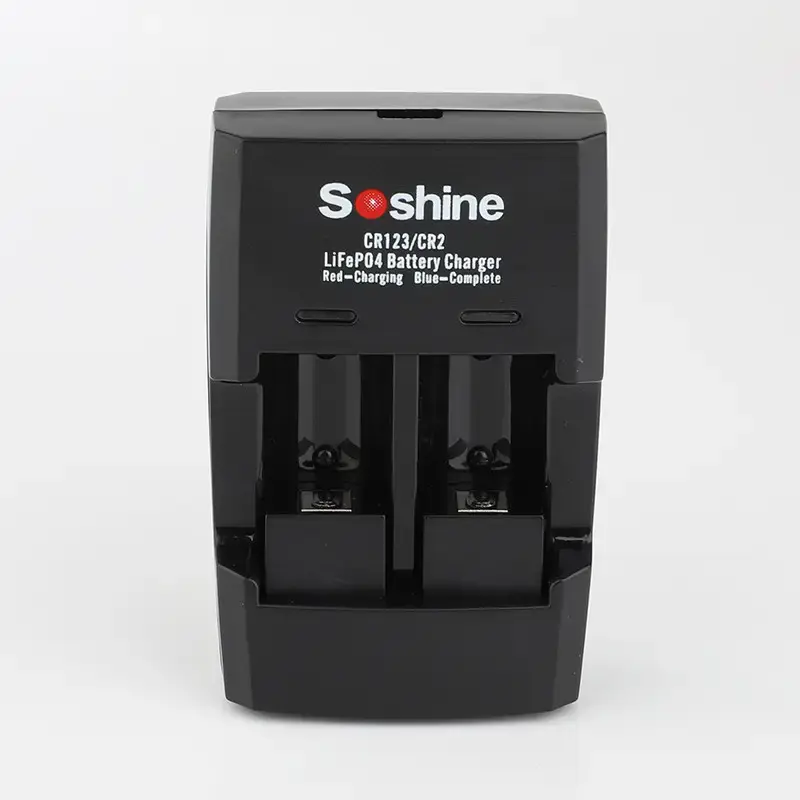 Зарядне Soshine S5-FE для 2 елементів CR2,123 Li-Fe від Type-C), зображення 5
