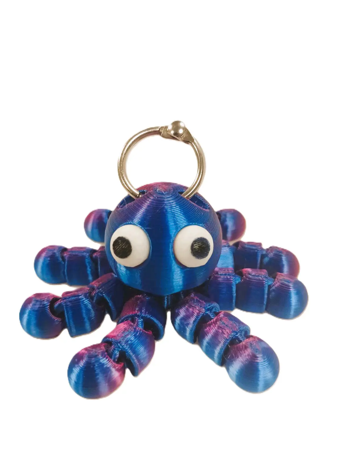 3D друк брелок - восьминіг двоколірний від батарейки.com.ua