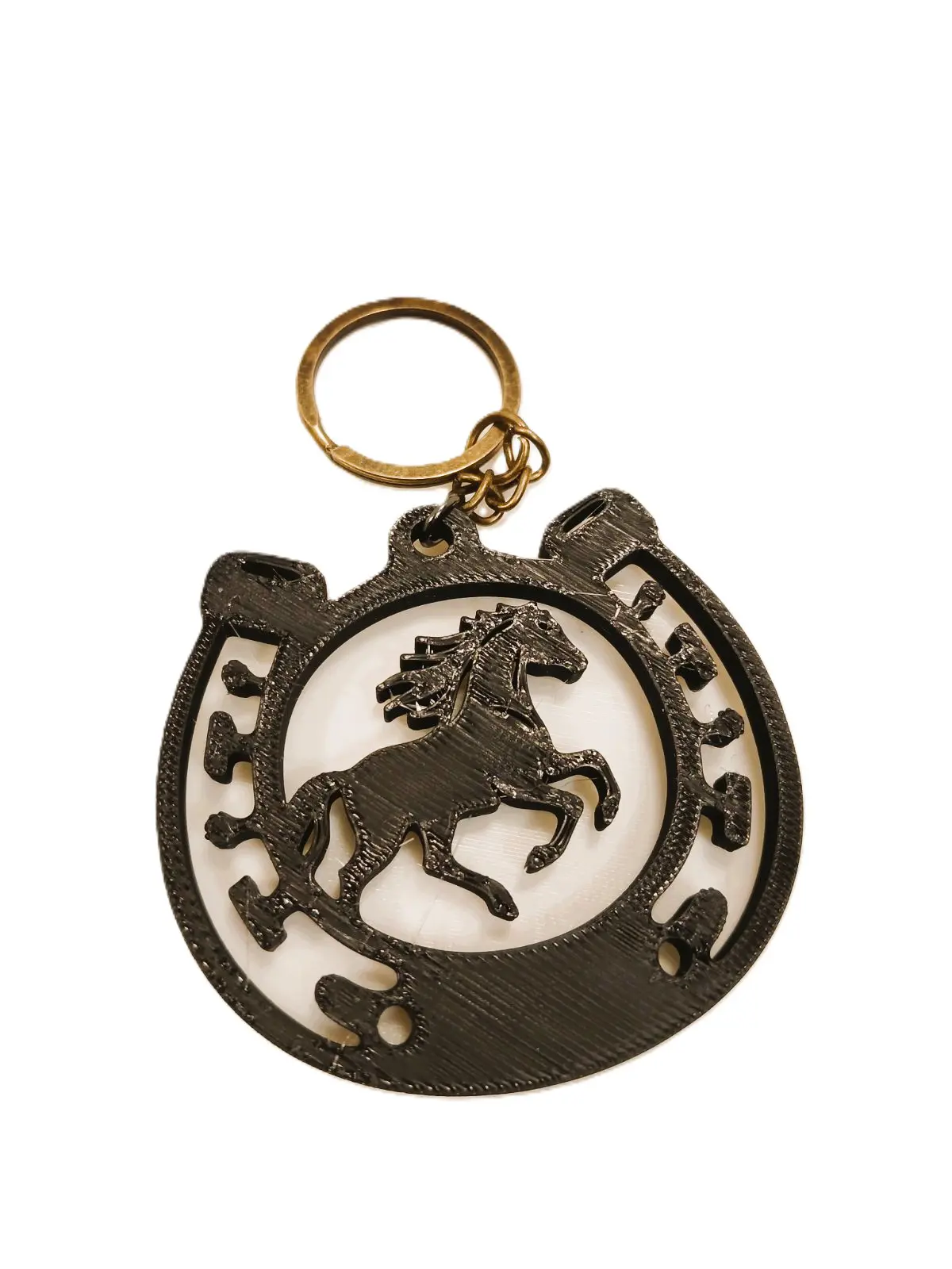 3D друк брелок для ключів з Підкова з конем), зображення 3