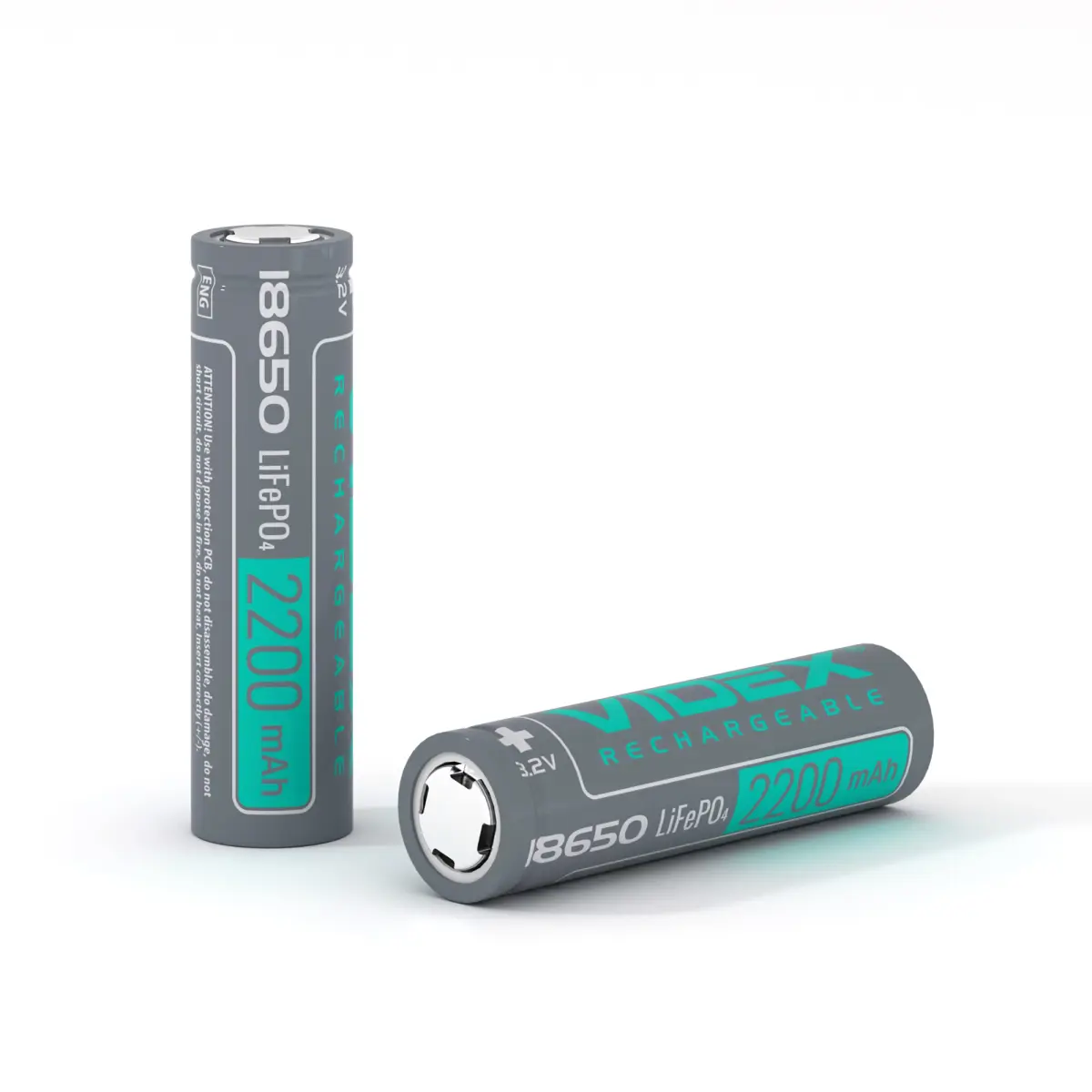 Акумулятор літієвий Li-Fe Videx 18650 2200mAh без захисту від батарейки.com.ua