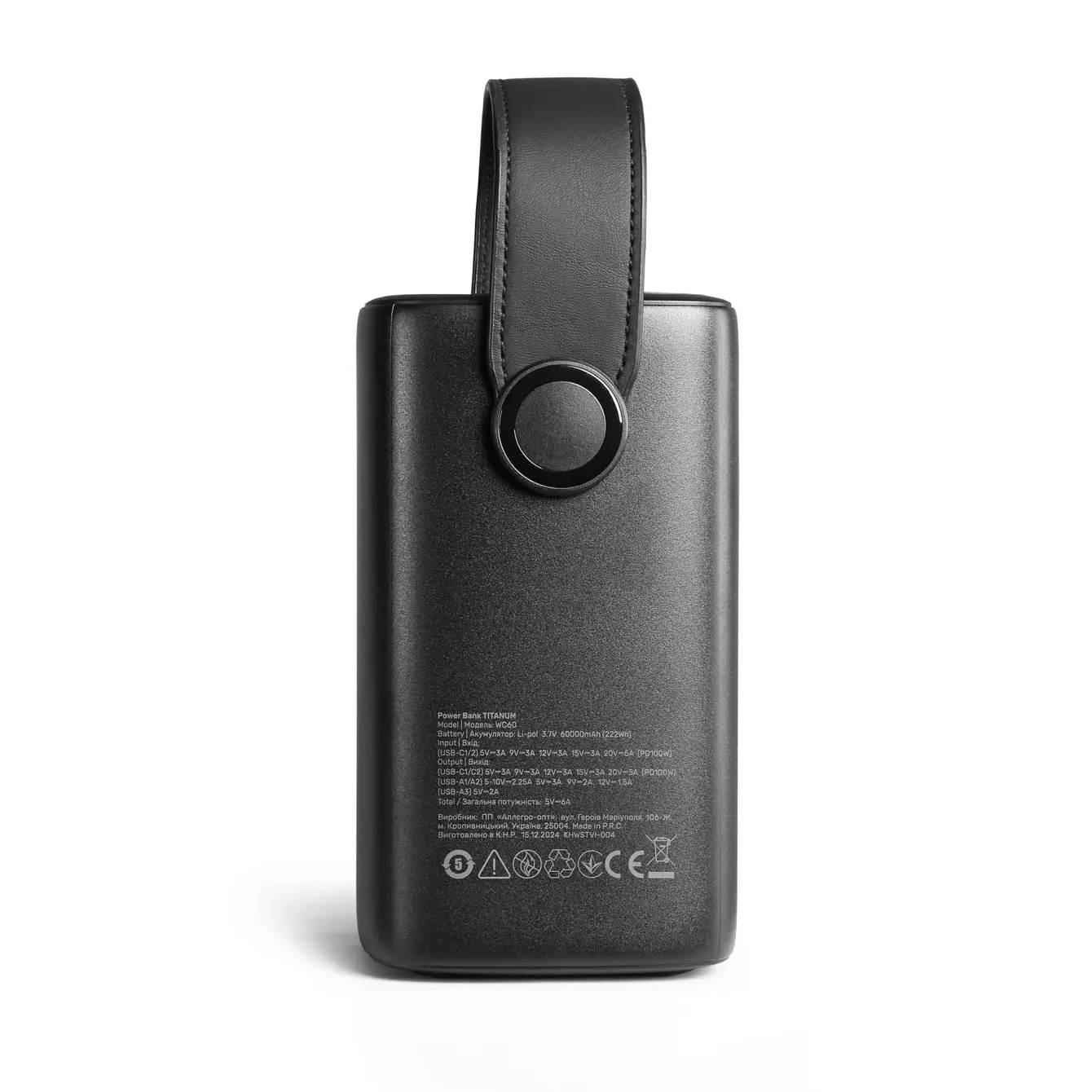 power bank TITANUM WC60 60000mAh PD100W Black), зображення 8