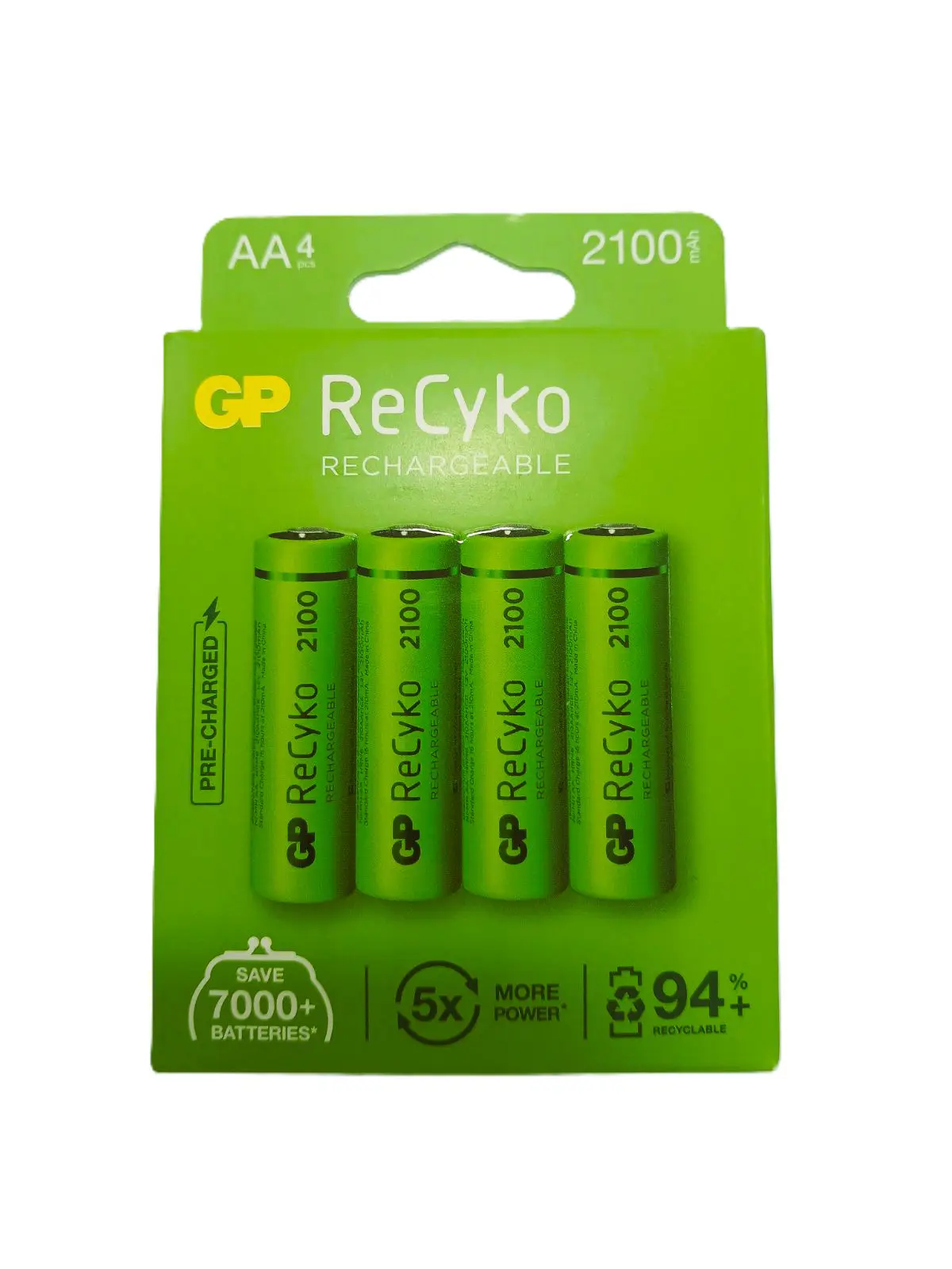 Акумулятор GP ReCyko AA Ni-Mh 2100mAh 4bl  від батарейки.com.ua
