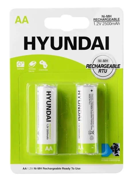акумулятор HYUNDAY AA HR6 Ni-Mh 2500mAh 2BL від батарейки.com.ua