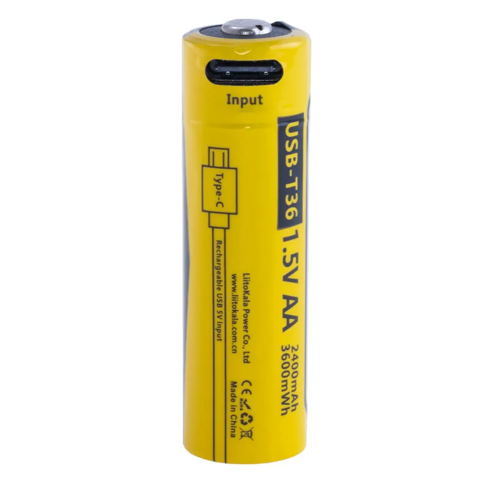 Акумулятор LiitoKala Li-ion AA 1.5V 2400mAh USB-T36), зображення 8