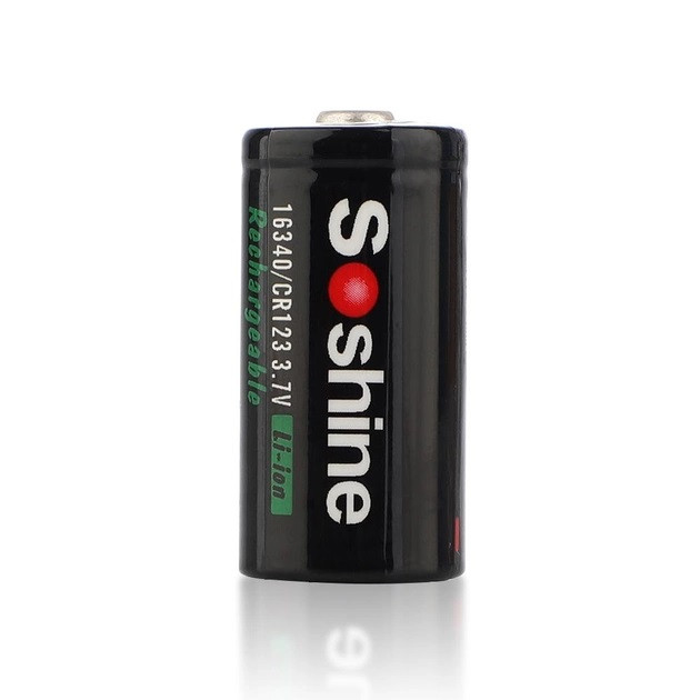 Акумулятор Літієвий Soshine 16340 (cr123) 700mAh 3,7V), зображення 2 Акумулятор Літієвий Soshine 16340 (cr123) 700mAh 3,7V), зображення 2
