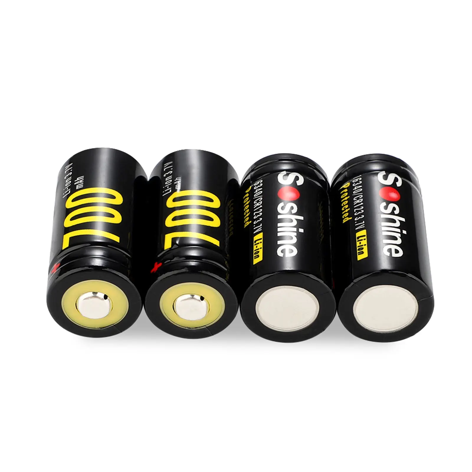 Акумулятор Літієвий Soshine RCR123 16340 3,7V 700mAh, Protected, зарядка від MicroUSB), зображення 7