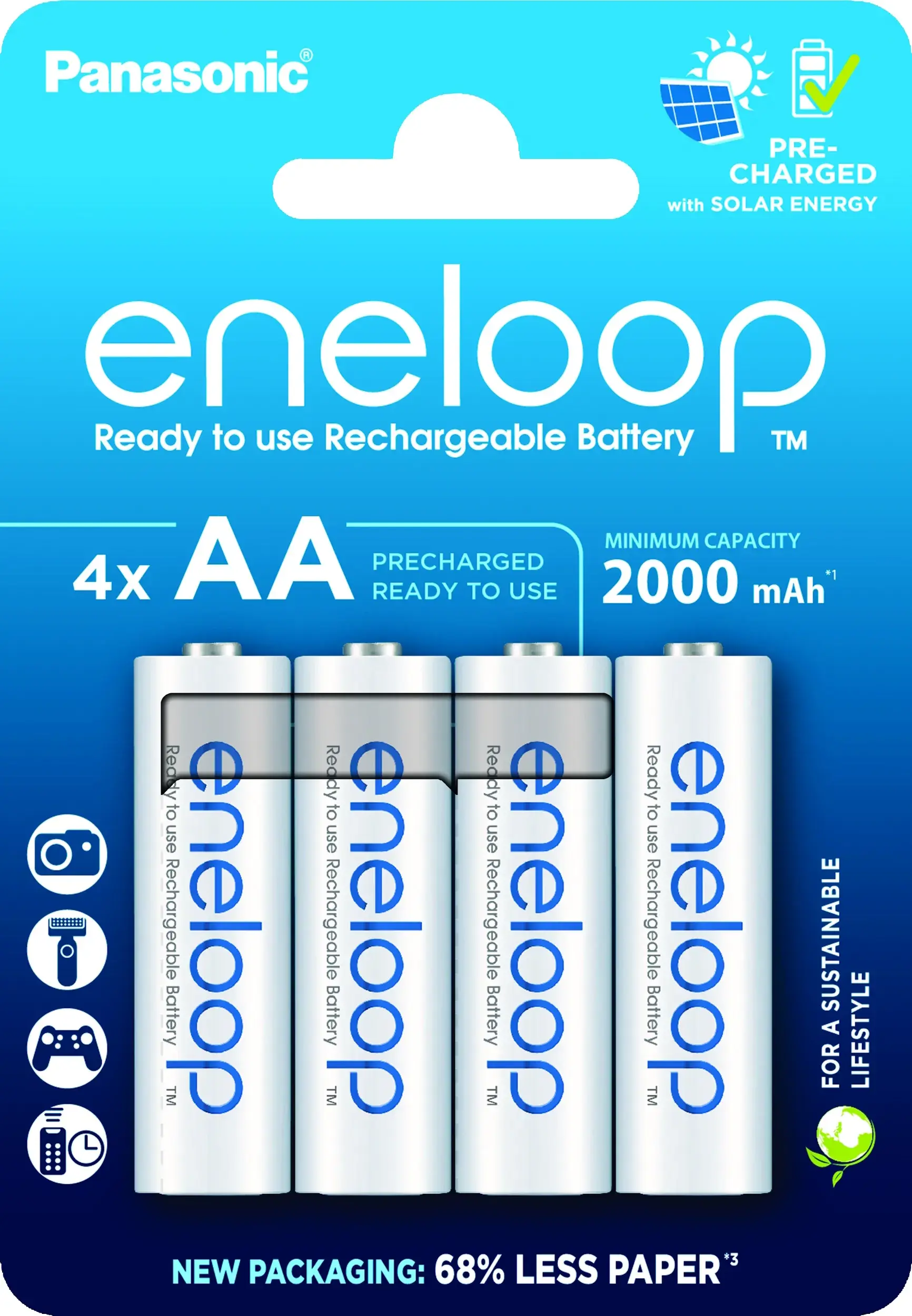 Акумулятор Panasonic ENELOOP HR6 АА NiMh 2000mAh 4BL від батарейки.com.ua