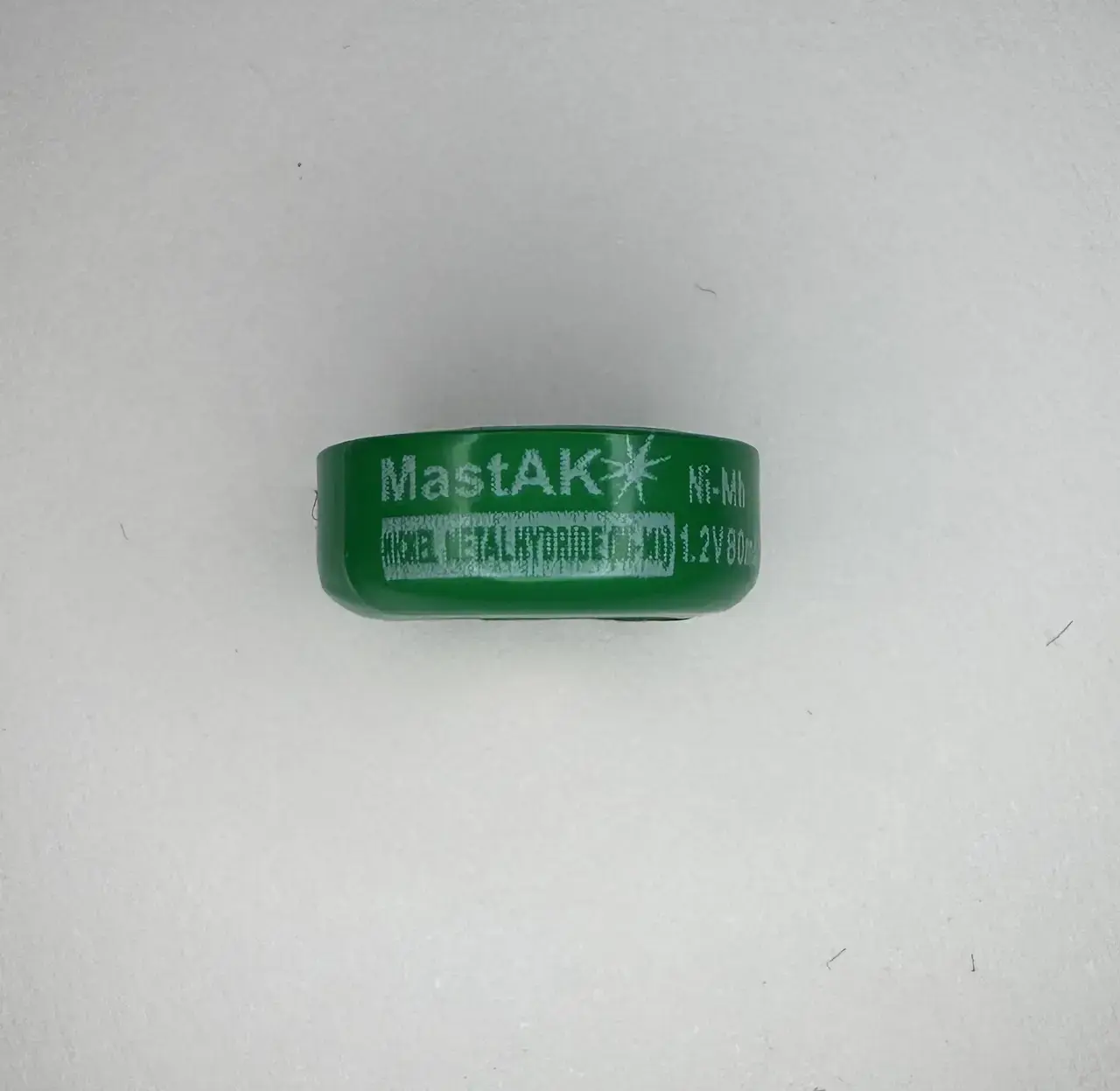 Акумулятор промисловий MastAK Ni-Mh 80H 1,2V 80mAh 15x6,5mm), зображення 5