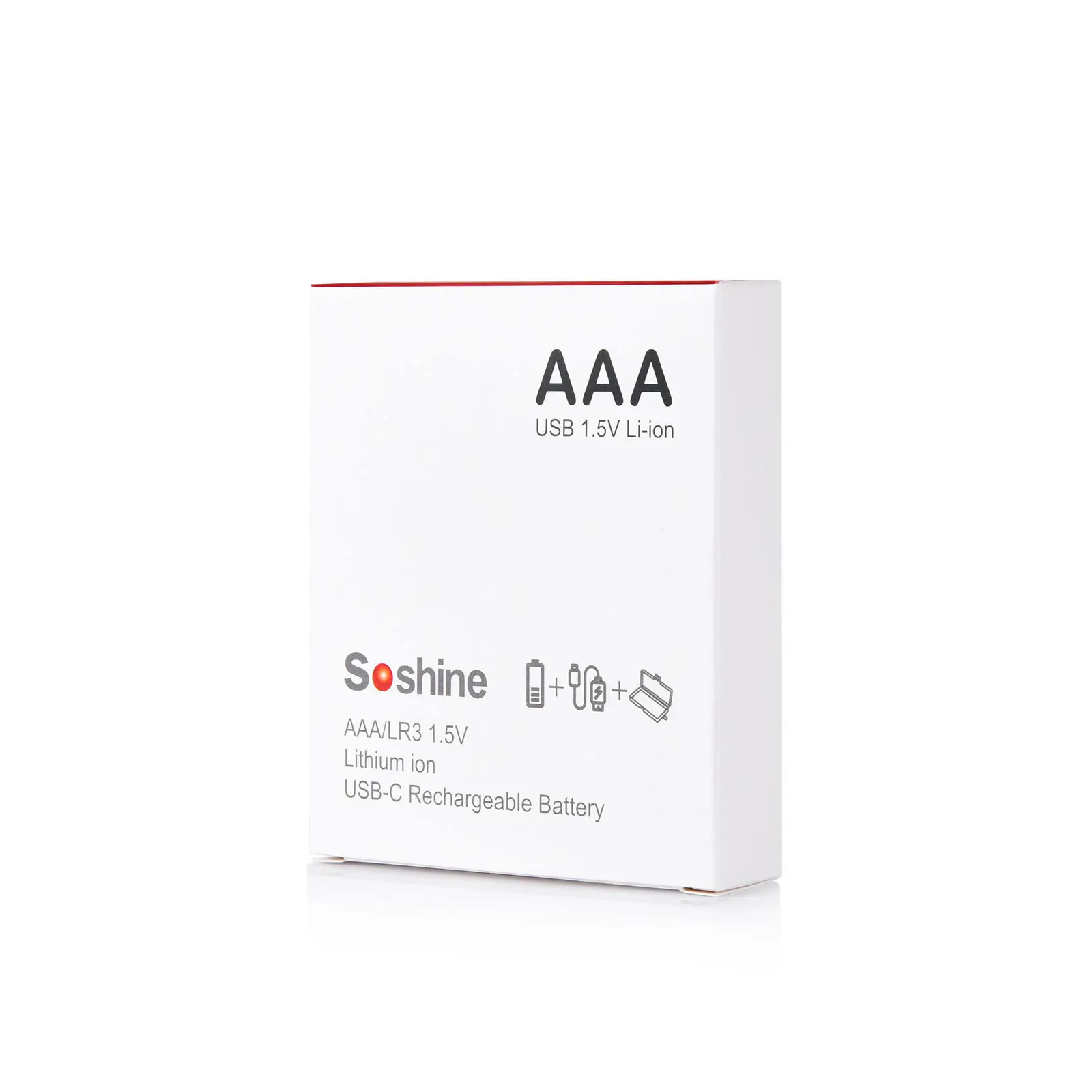 Акумулятор Soshine HR03 AAA-1.5-1100 1,5В 1100mWh Li-Ion, зарядка від Type-C), зображення 5