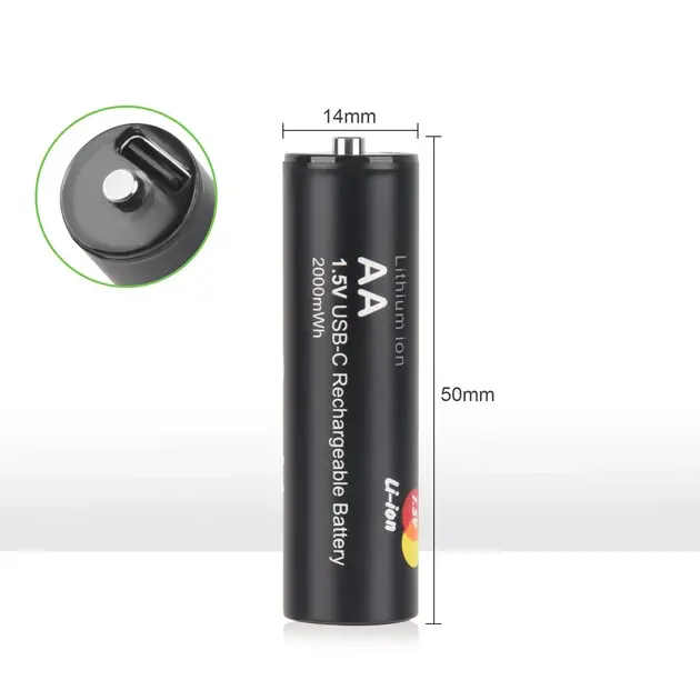 Акумулятор Soshine R6 AA-1,5В 1335mWh Li-Ion ), зображення 5