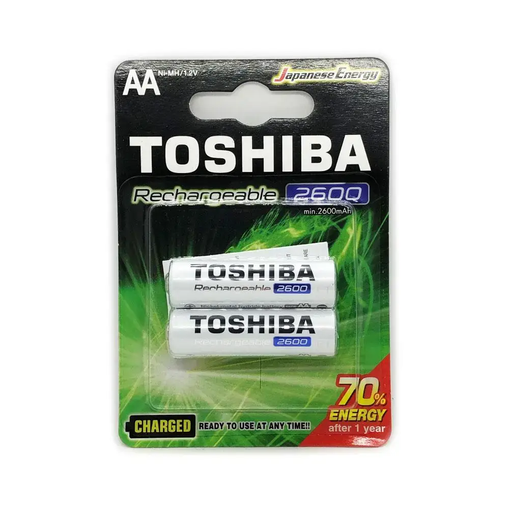 Акумулятор TOSHIBA HR6 AA 2600mAh Ready to Use Ni-MH 2bl), зображення 5 Акумулятор TOSHIBA HR6 AA 2600mAh Ready to Use Ni-MH 2bl), зображення 5
