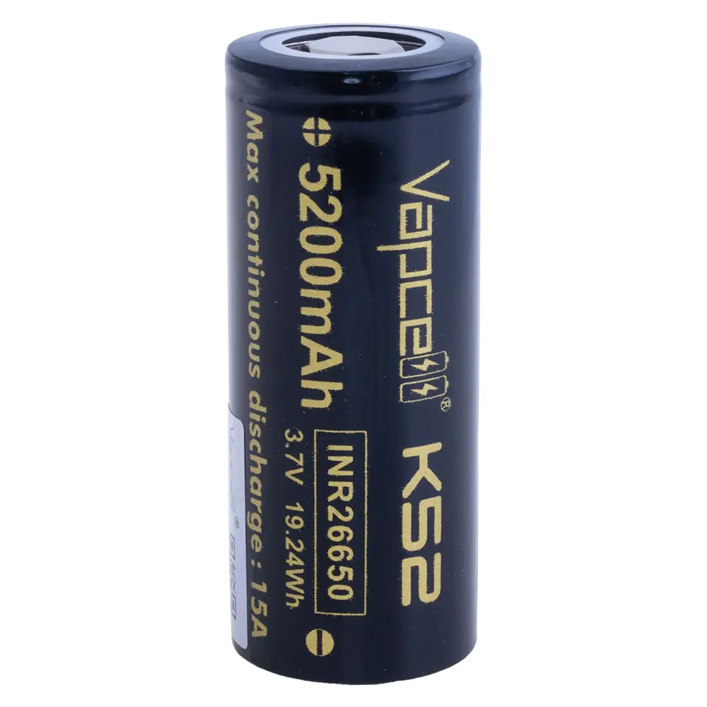 Акумулятор Vapcell INR26650-K52 Li-ion 3,7V 5200mAh, 15A), зображення 5