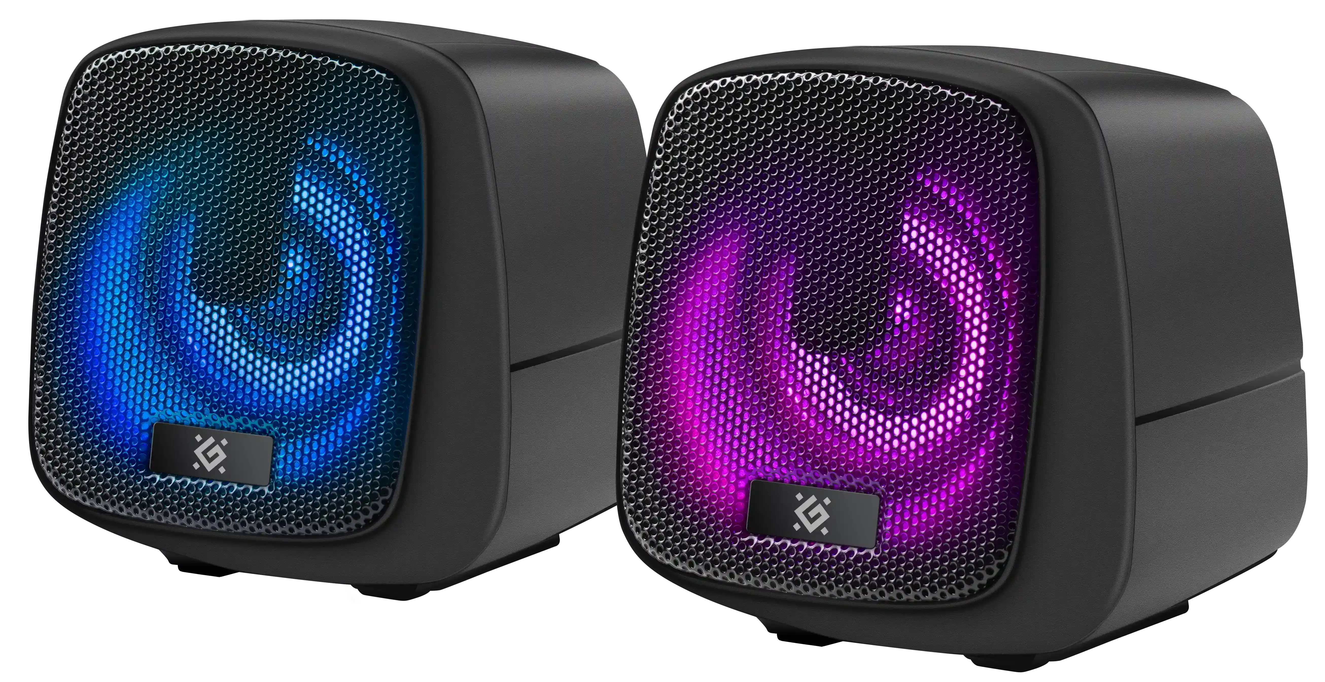 Акустика DEFENDER 2.0 J2 6W USB, RGB підсвітка, чорні від батарейки.com.ua