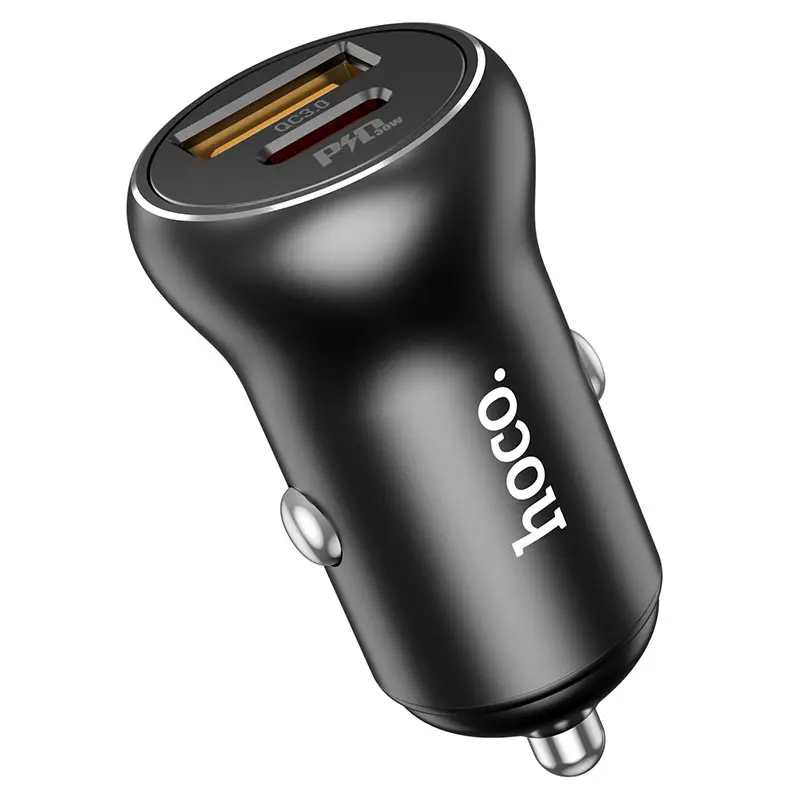 Автомобільне зарядне Hoco NZ5 PD30W QC3,0  1Type-C 1USB 3A чорний), зображення 9