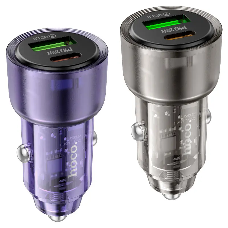 Автомобільне зарядне HOCO Z52 Spacious PD38W чорний), зображення 4